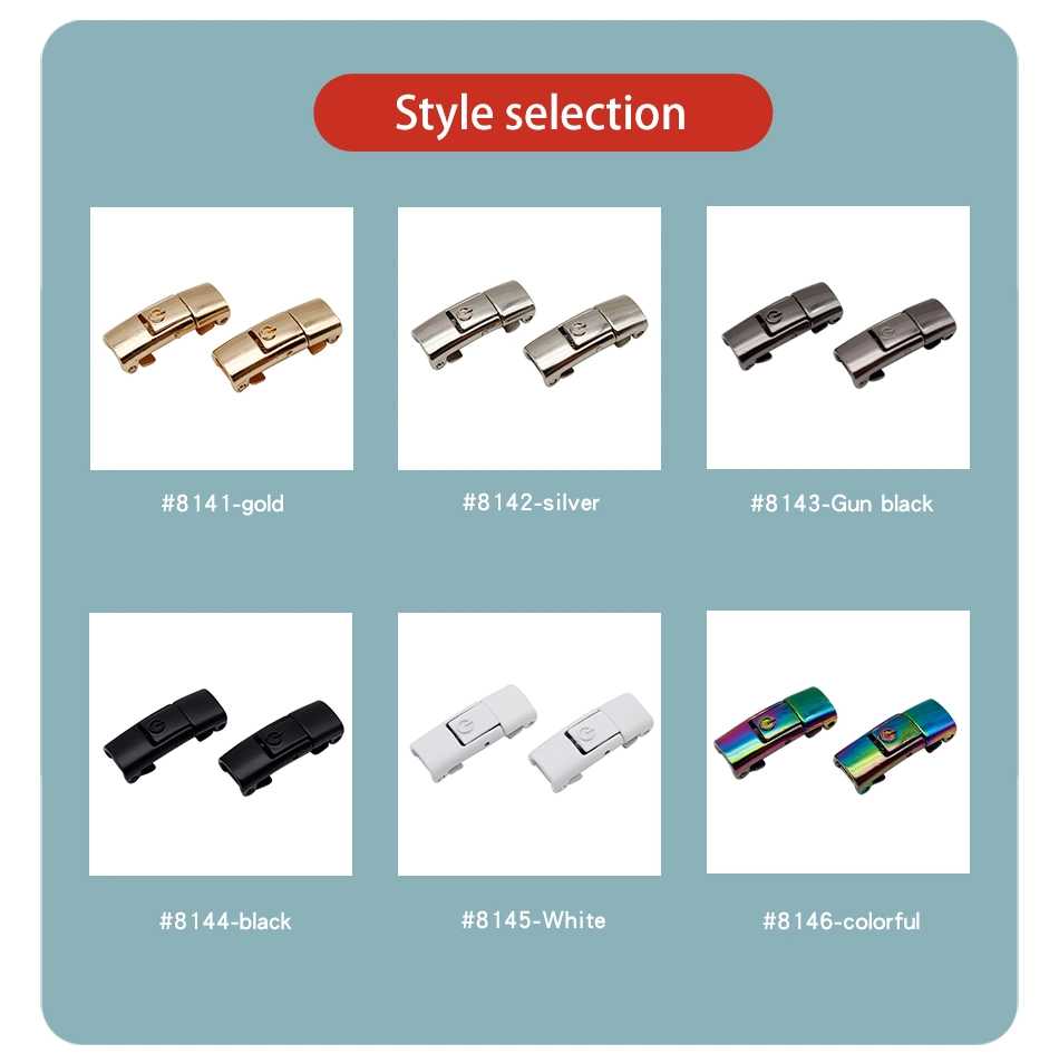 Weiou Shoe Parts &amp; Accessories Colorful No Tie Free Zinc Alloy Lazy Shoelaces Buckle Drop-Shipping Hot Sale Top10 Amazon, Ebay